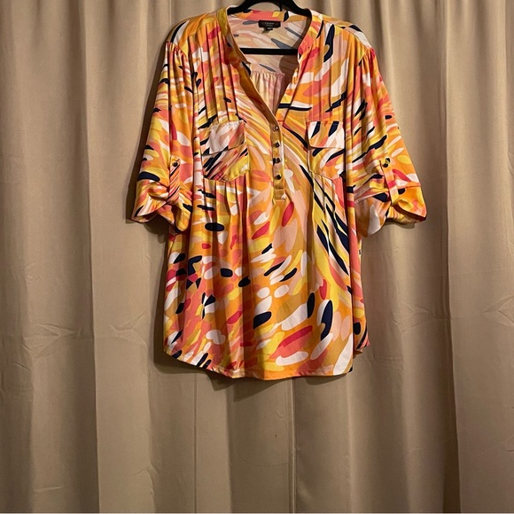 Colorful Ruched Top - Picture 1 of 2